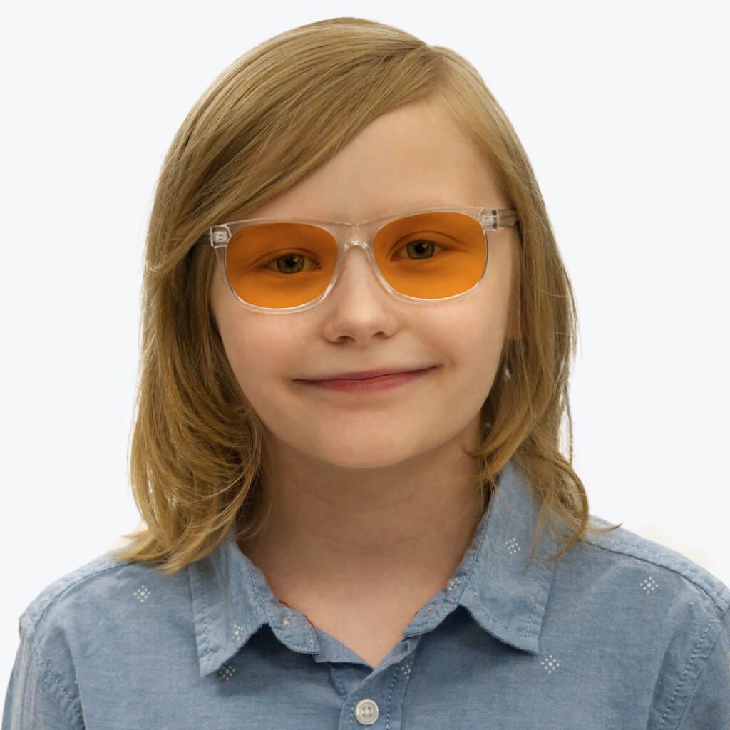 Lunettes de blocage de lumière bleue SunDown Kids - Cristal