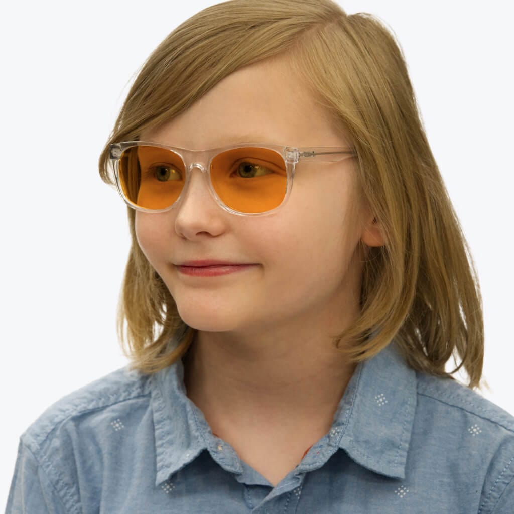 Lunettes de blocage de lumière bleue SunDown Kids - Cristal