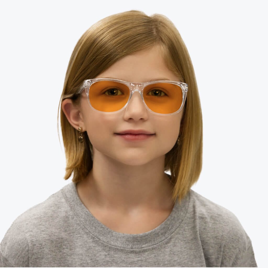 Lunettes de blocage de lumière bleue SunDown Kids - Cristal